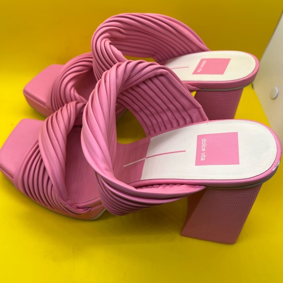 Dolce Vita Shoes - Dolce Vita Pink Twisted Strap Platforms
